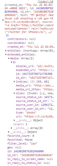 chrome console log